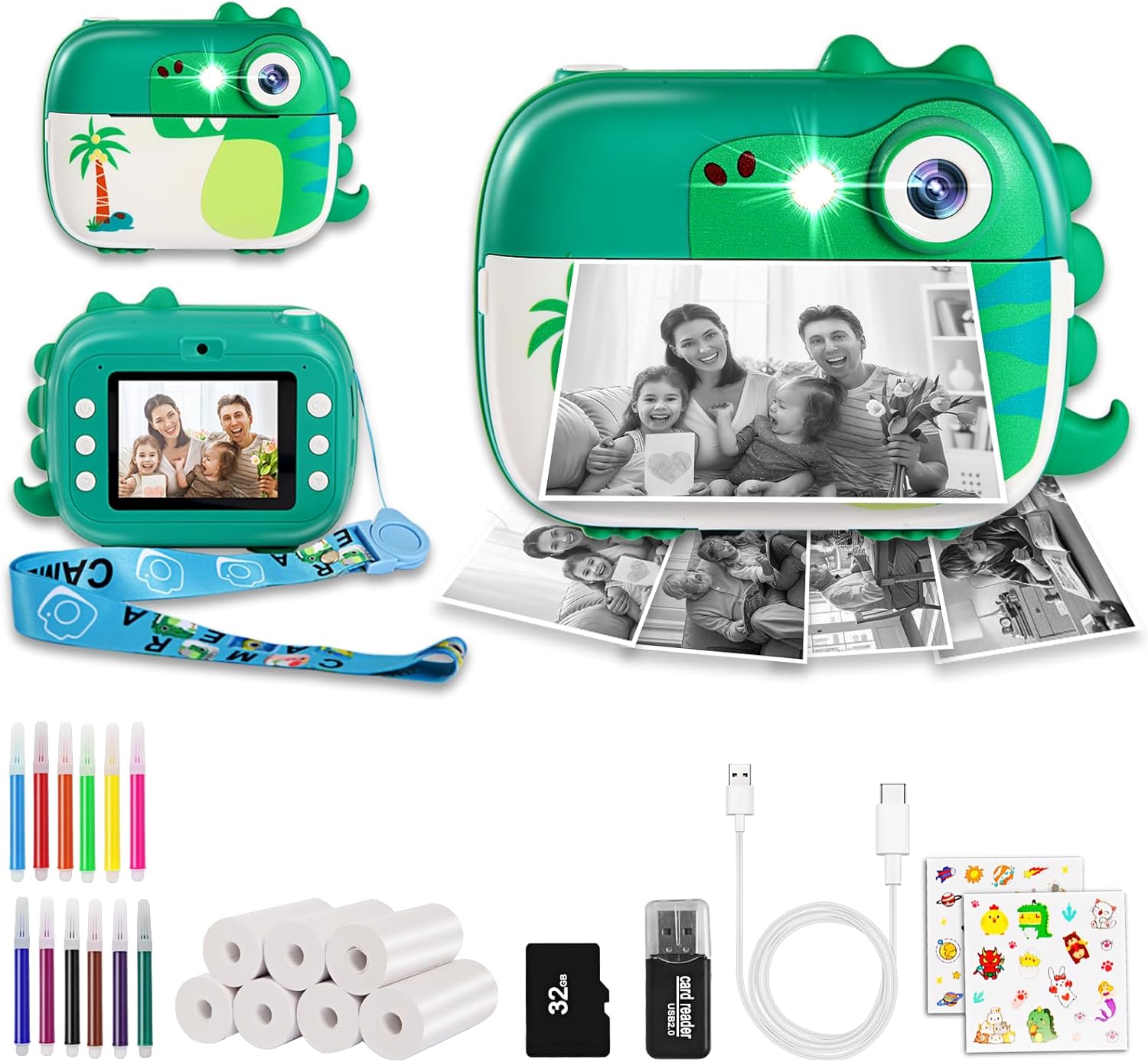 Instant Print Kids Camera - HD Video, Perfect Gift for Kids 3-12!