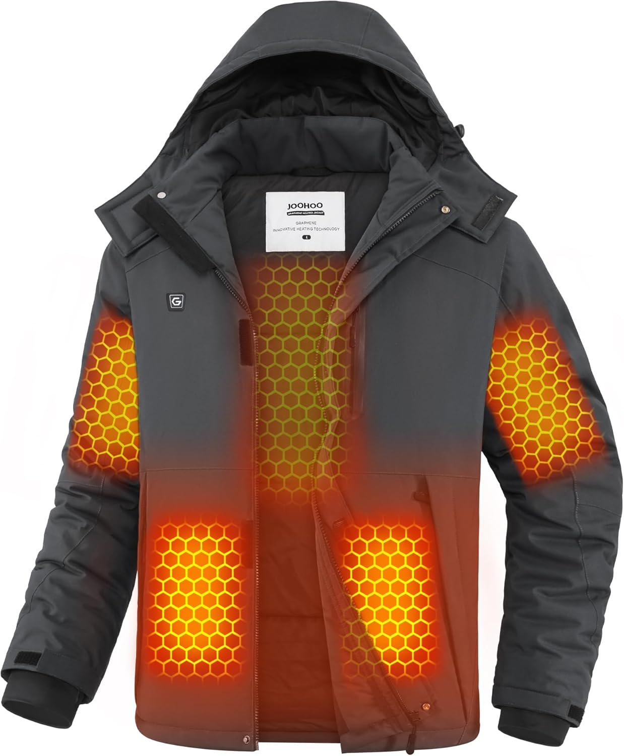 Graphene Heated Jacket for Men with Rechargeable Battery Pack