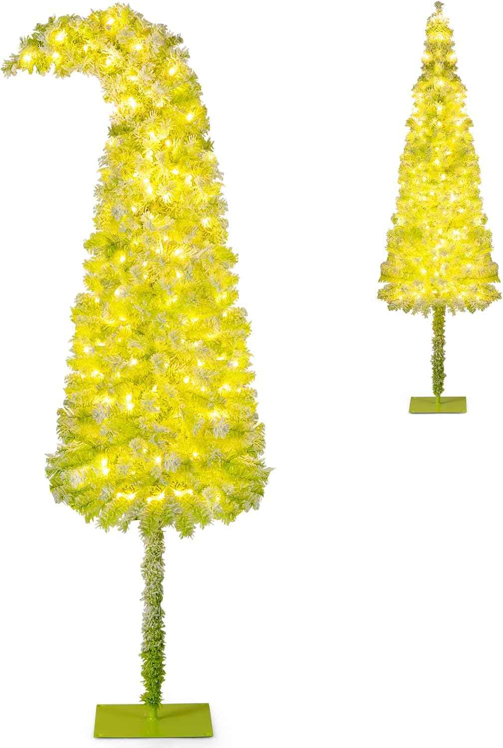 Goplus 7 FT Pre-Lit Whimsical Christmas Tree for Festive Decor