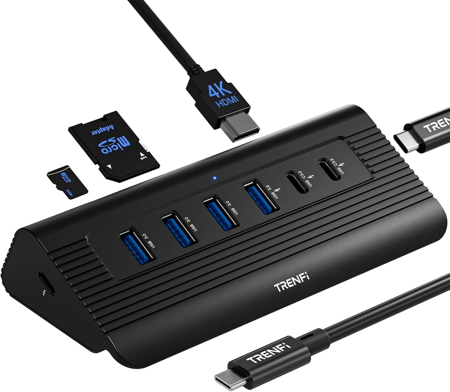 10-in-1 USB C Hub with 4K HDMI and 100W Power Delivery