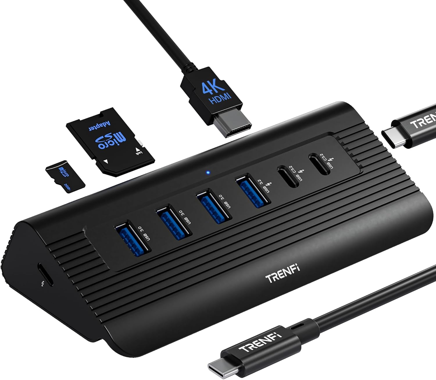 10-in-1 USB C Hub with 4K HDMI and 100W Power Delivery