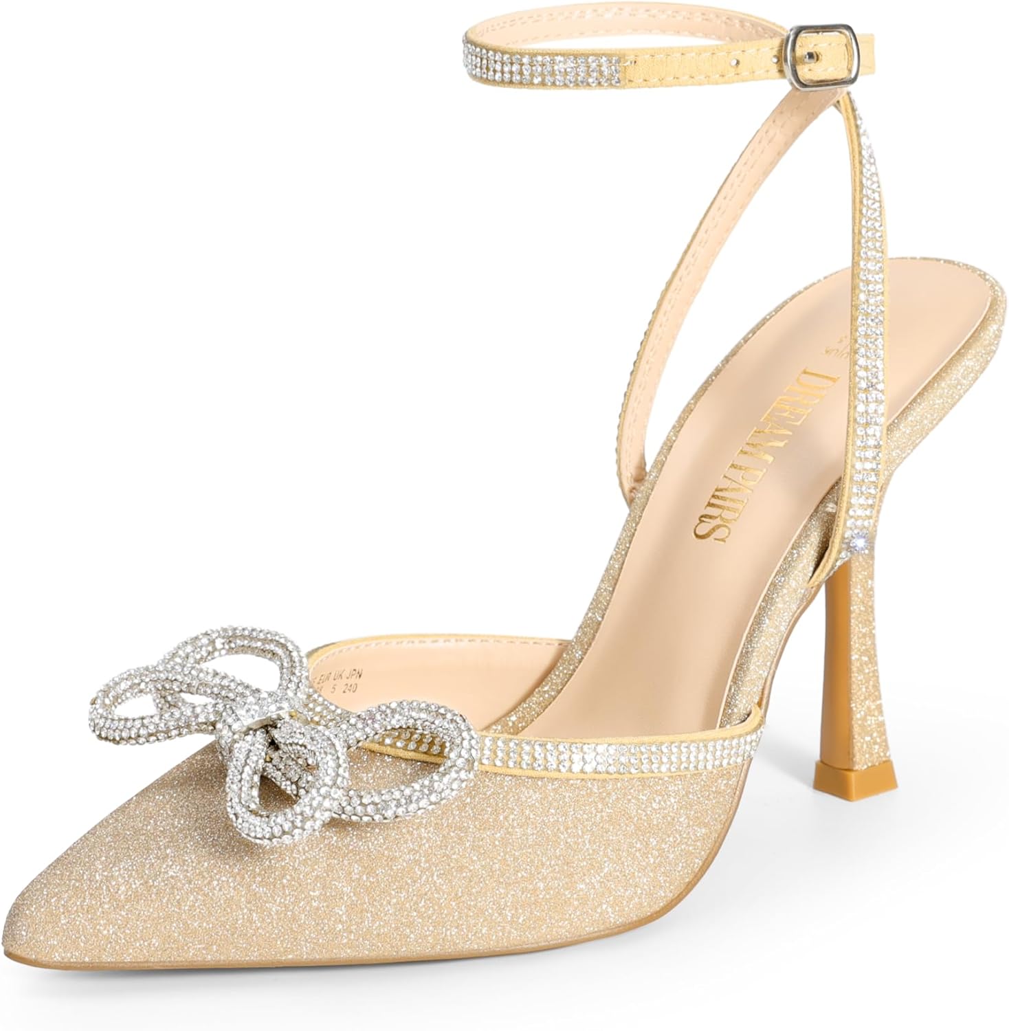 DREAM PAIRS Women's High Heels Destiny Closed Toe Strappy Pumps