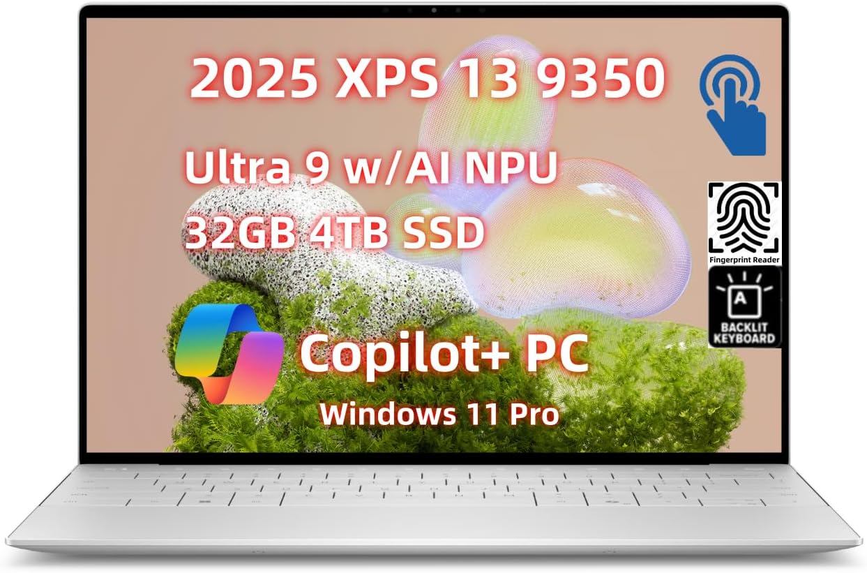 NewDell XPS 13 9350 Business Laptop with AI and 4TB SSD