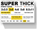 2,000 SUPER THICK index cards 3x5 17pt - Heavyweight archival