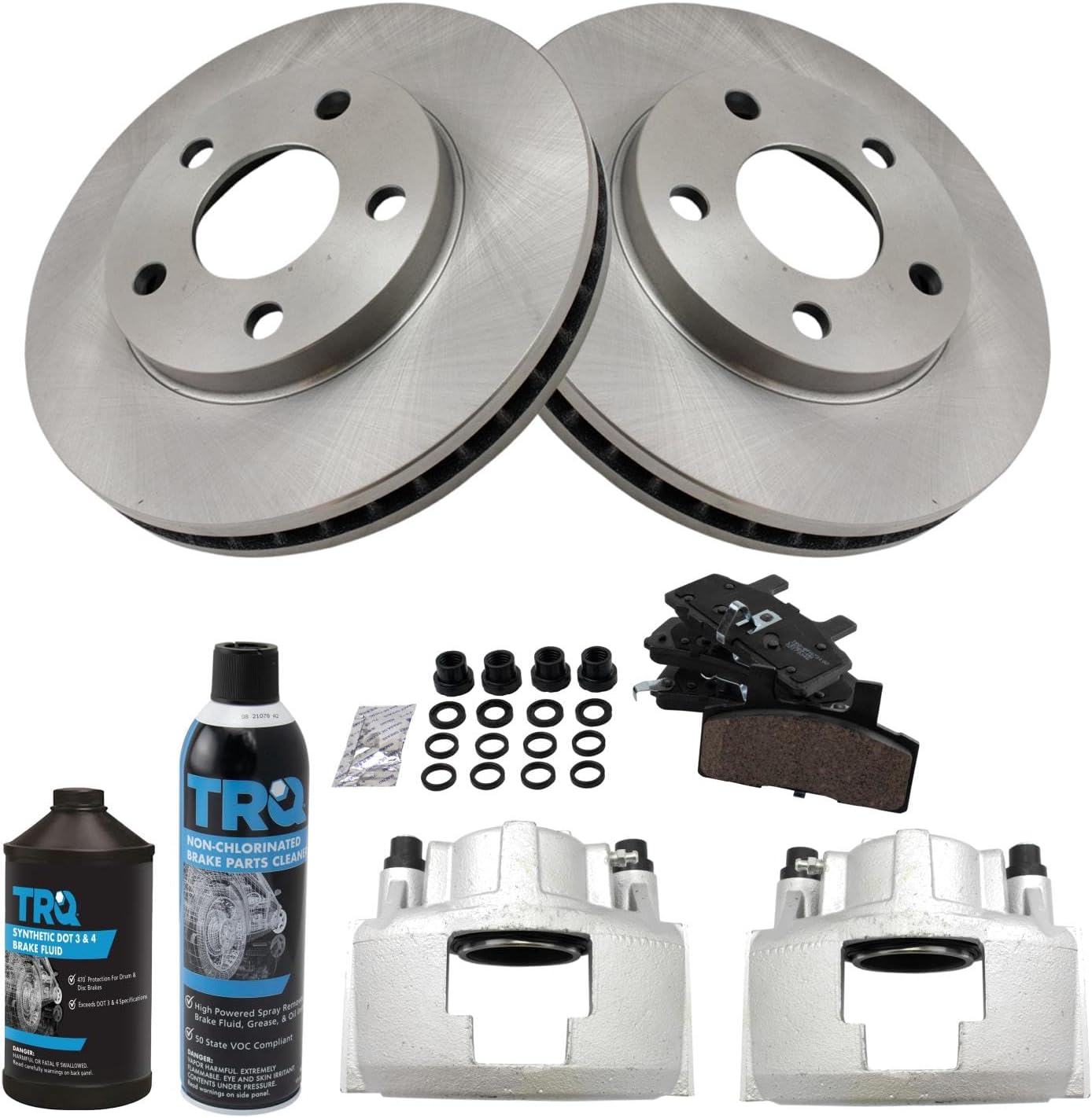 TRQ Front Brake Pad & Rotor Kit for Cadillac DeVille & Fleetwood