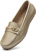 Women's Comfortable Lightweight Leather Loafers - Stylish Work Flats