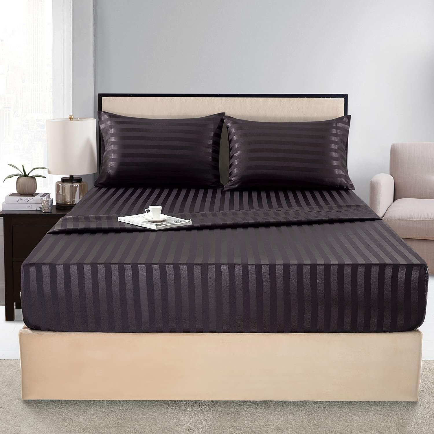 Satin-Silk Sheets King Size Set for Luxurious Sleep Experience