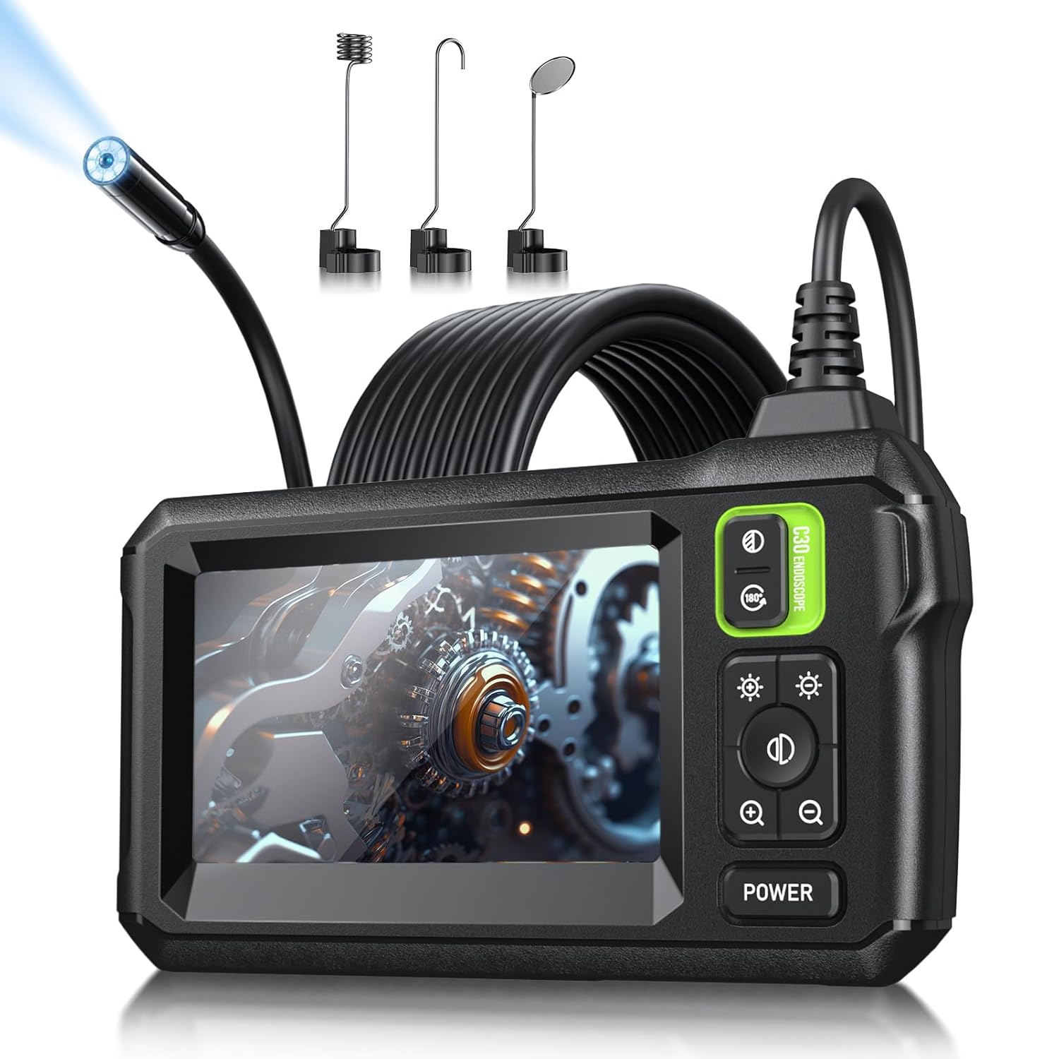 Endoscope Camera with Light for Inspection and Borescope Use