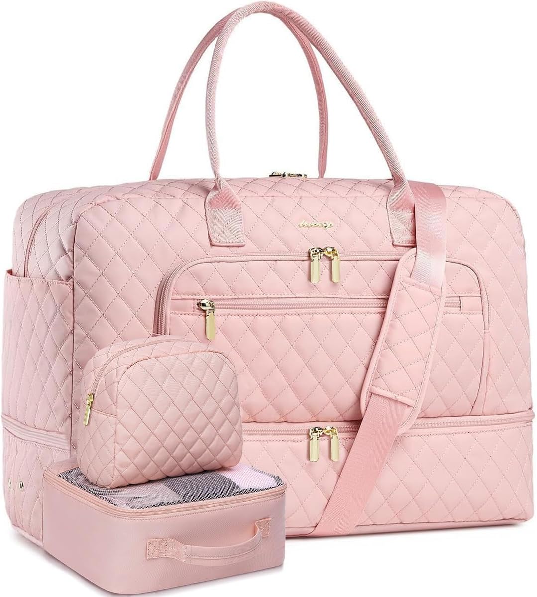 Large Women Travel Duffle Bag with Wet Pocket for Weekend Trips