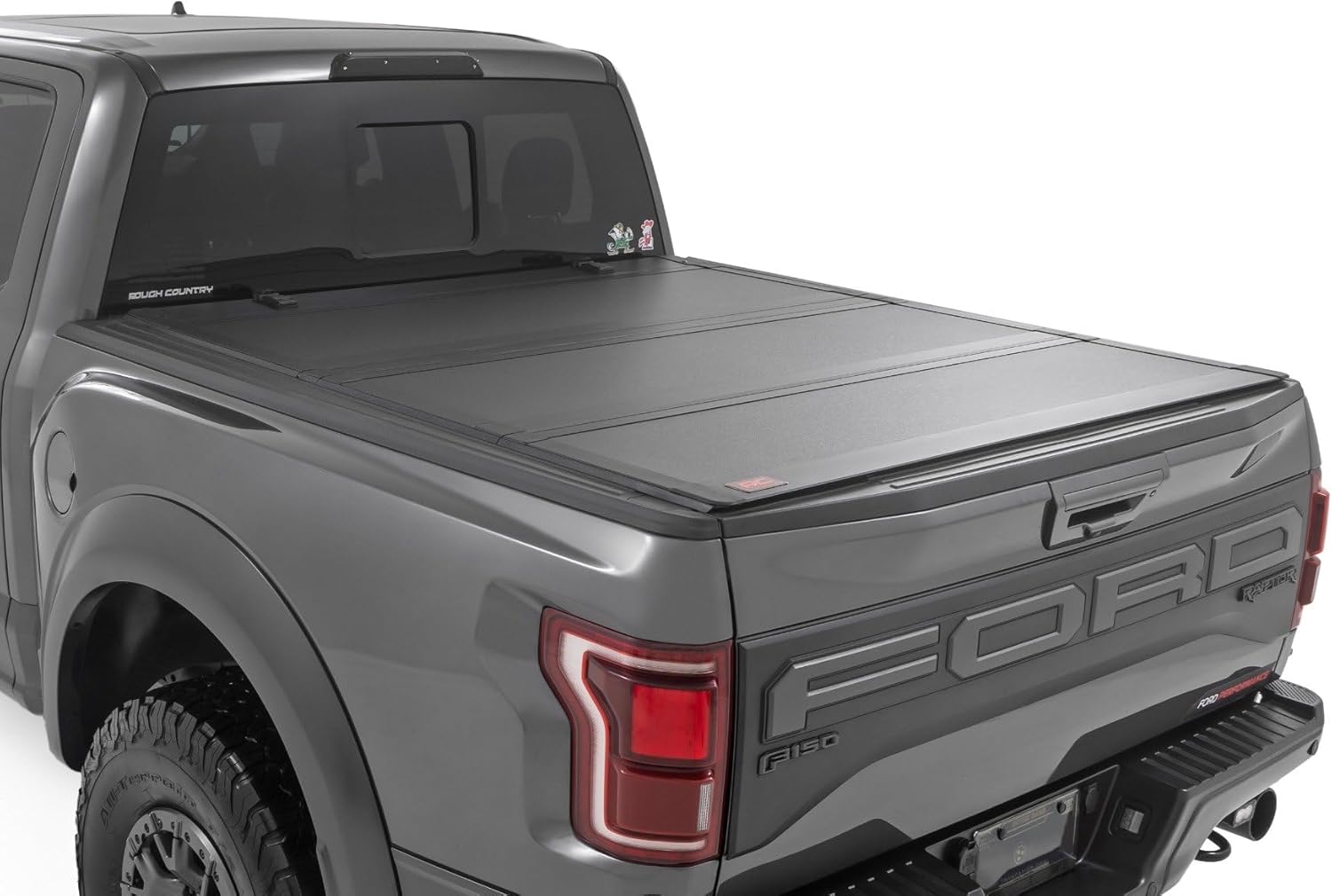 Rough Country Hard Tri-Fold Tonneau Cover for Ford F-150 2021-25