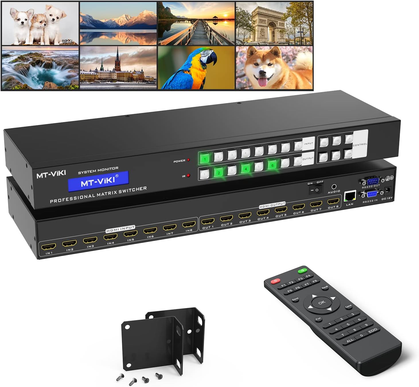 MT-VIKI 4K HDMI Matrix Switch 8X8 for Custom HDMI Routing