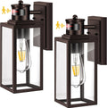 VIANIS Outdoor Wall Lantern 2-Pack - Motion Sensor Dusk to Dawn Porch
