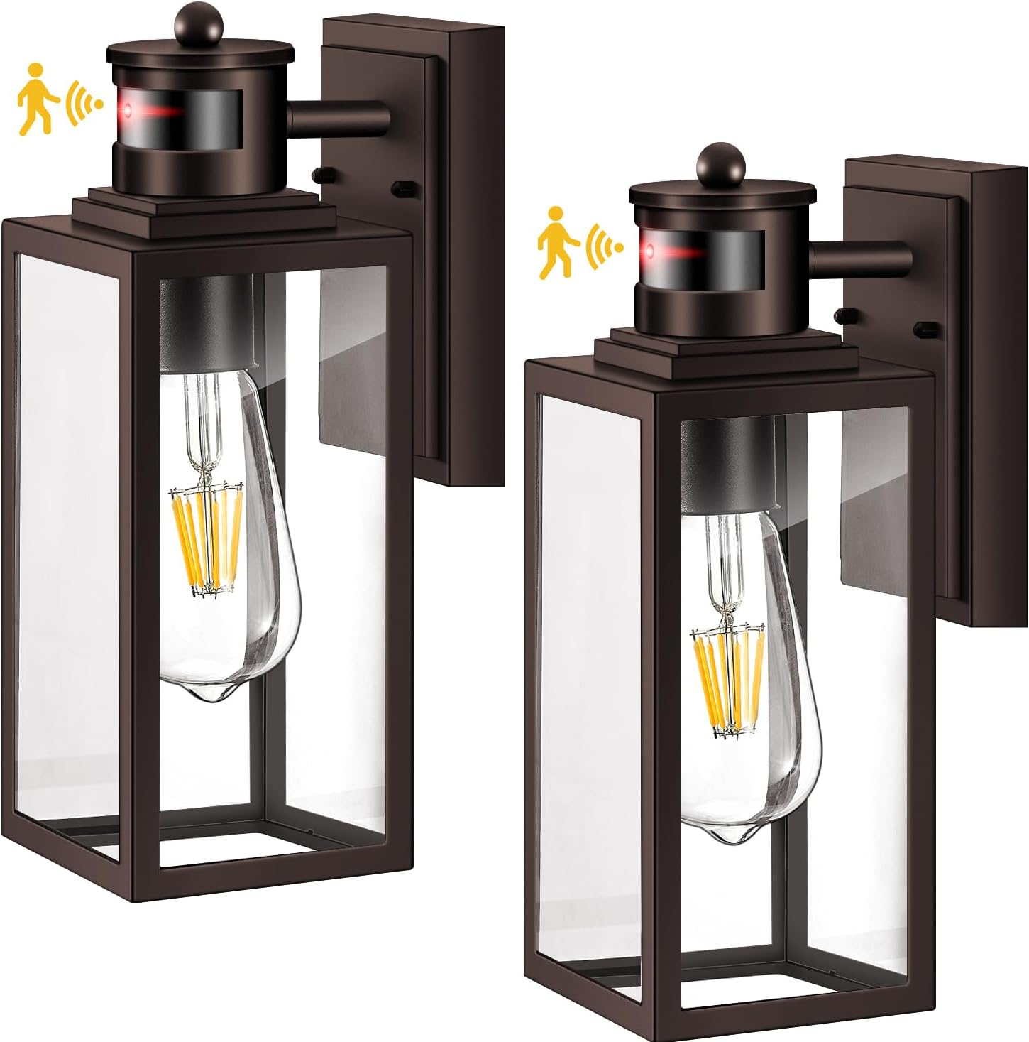 VIANIS Outdoor Wall Lanterns with Motion Sensor for Entryway