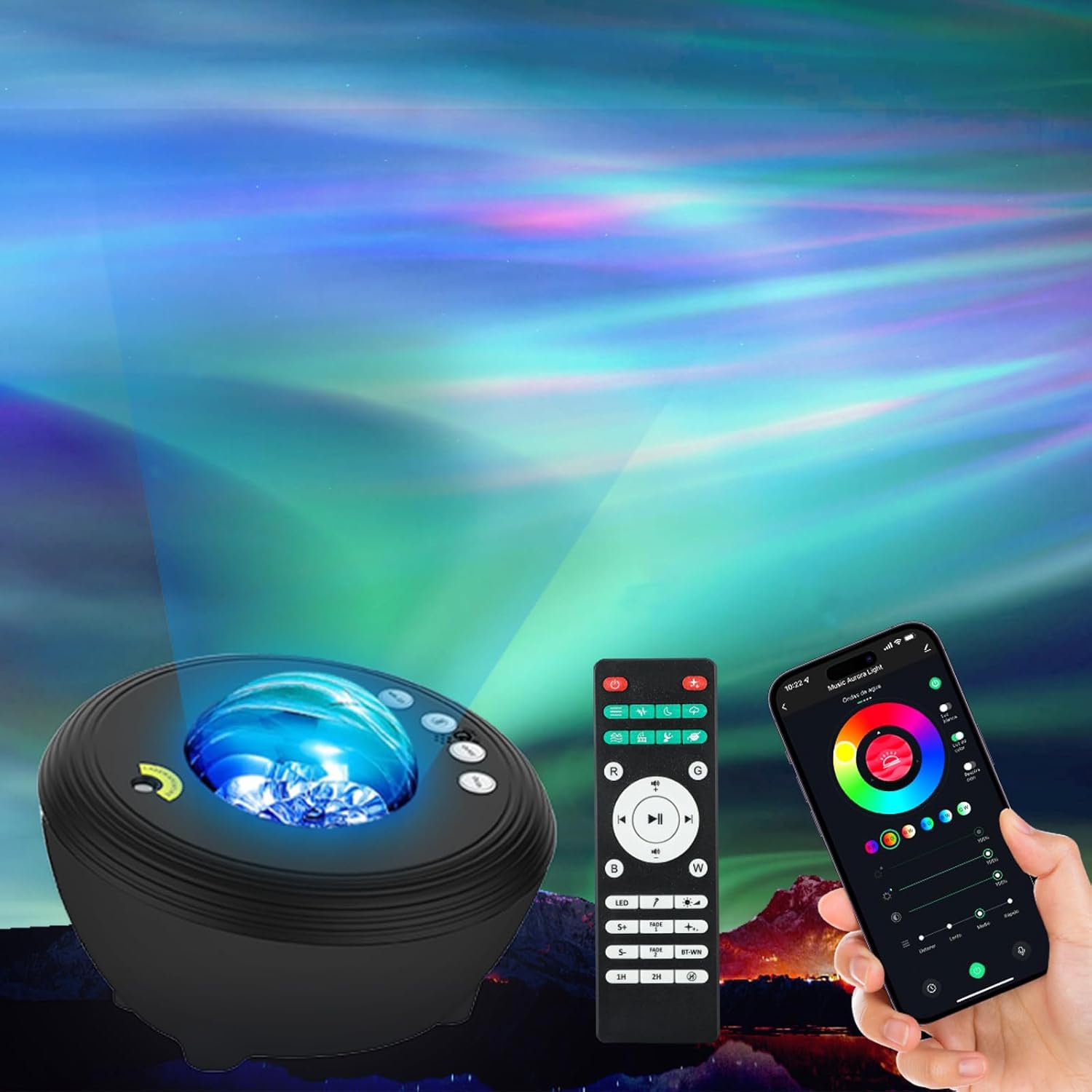 YunLone Galaxy Light Projector: 33 Lights, Speaker, WiFi, Timer