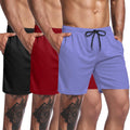 Men's 3 Pack Mesh Workout Gym Shorts - Lightweight Athletic Wear