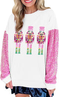 UAURORAO Christmas Sequins Sweatshirts for Festive Cheer