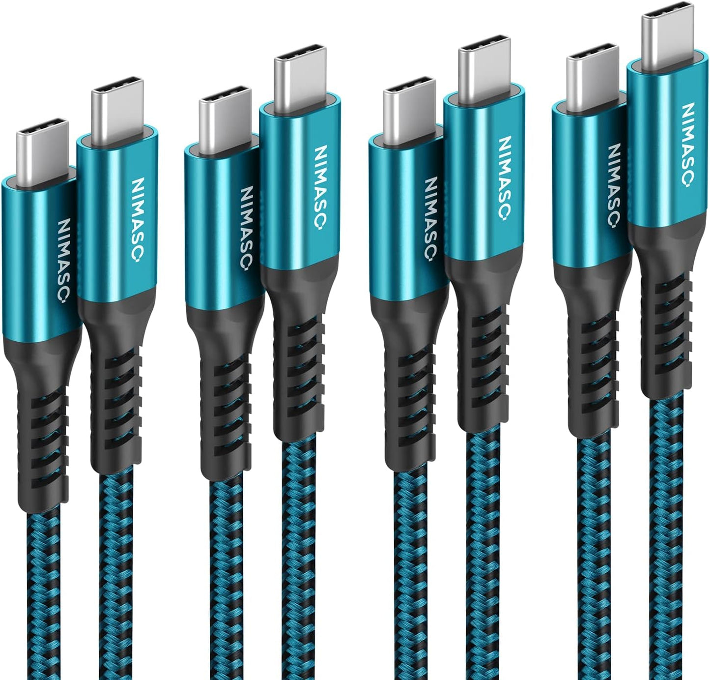 NIMASO 60W USB C Cable 4-Pack for Fast Charging