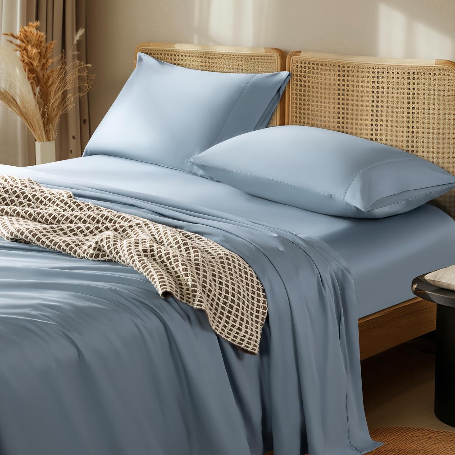 LBRO2M 1000 Thread Count Egyptian Cotton Queen Sheets Set