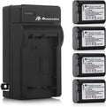 Powerextra Battery 4-Pack and Charger for Sony NP-FW50 - Reliable