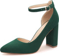 Women's Closed Toe Pumps 3-Inch Chunky Heels (Style KQ91)