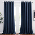 Blackout Draperies Curtain Panels - Thermal Insulated Navy Set of 2