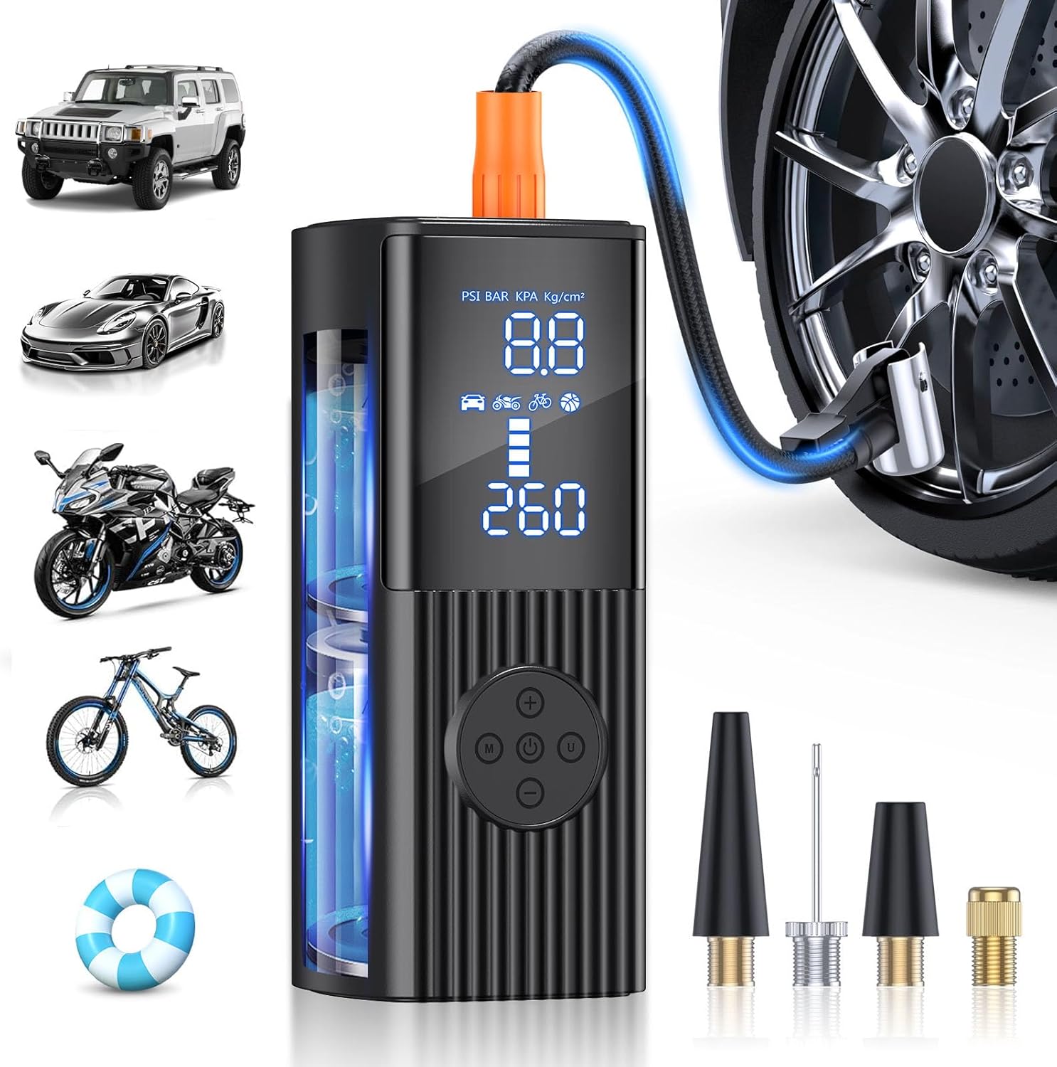 Portable Air Compressor for Quick Tire Inflation and More