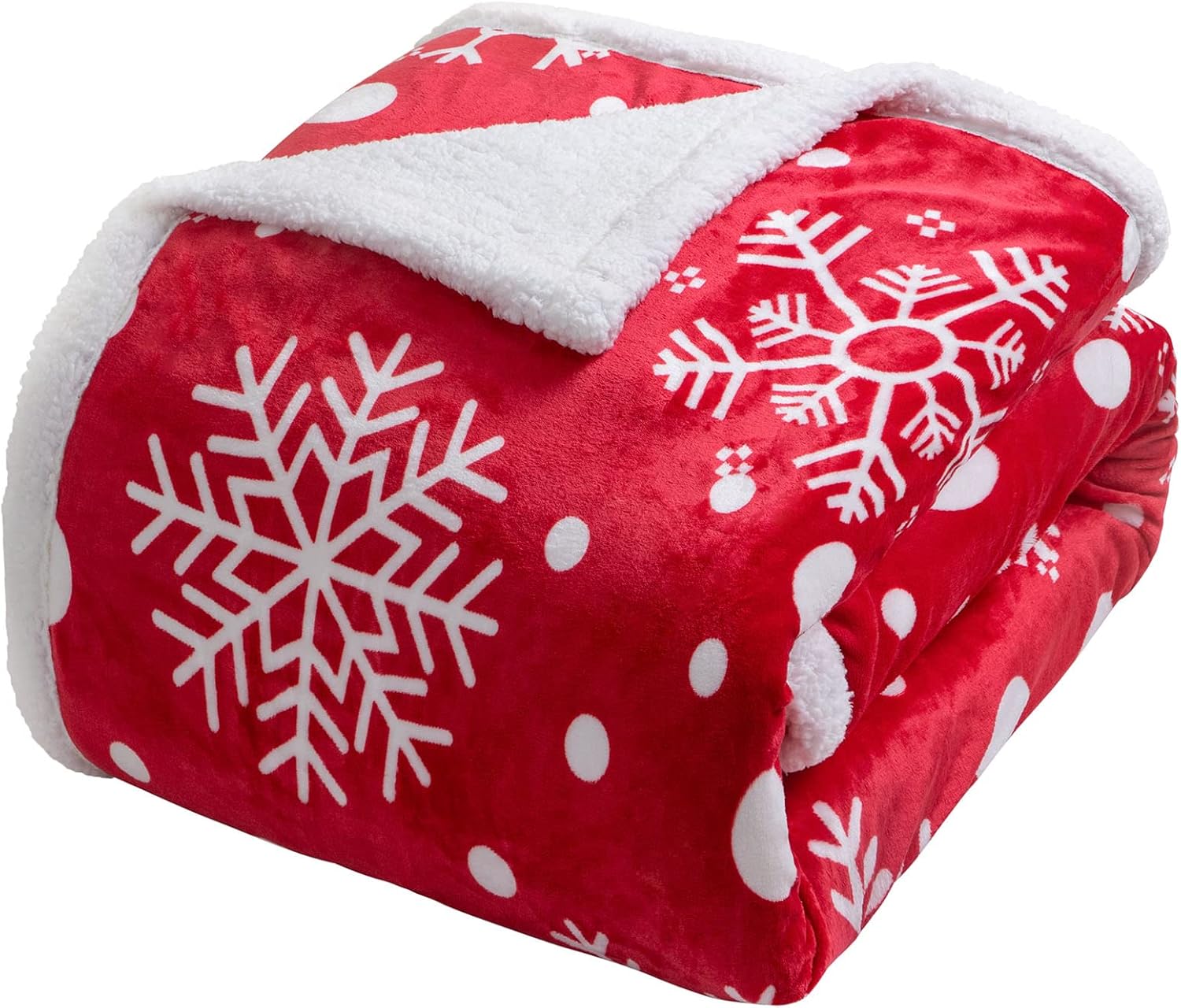 LBRO2M Sherpa Fleece Bed Blanket for Cozy Christmas Vibes