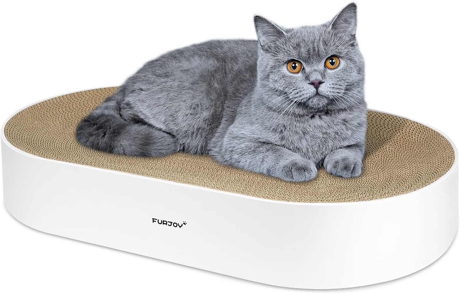 Cat Scratcher Oval Design for Comfort and Playtime Fun
