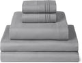 Split King Sheets Set - 5 PC Iconic Collection Bedding - Light Gray