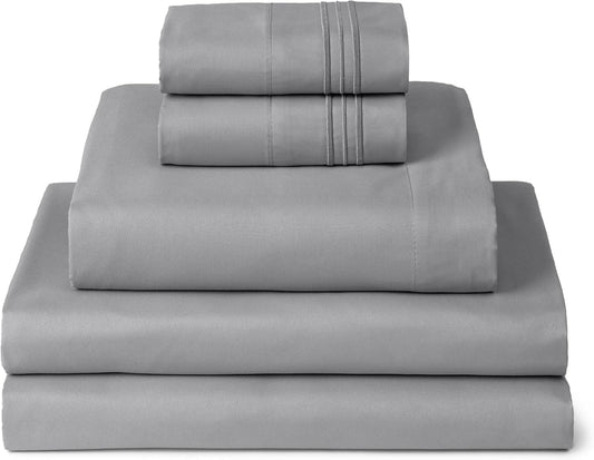 Mellanni Split King Sheets Set - Luxury Cooling Bed Sheets