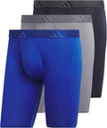 Men's 3-Pack Long Boxer Briefs - Team Royal/Grey/Legend Ink Blue