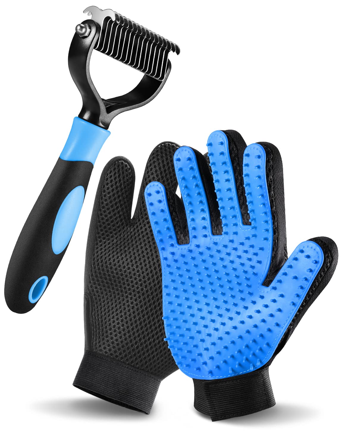 Dual-sided Pet Grooming Glove Brush - Efficient Hair Remover & Massager