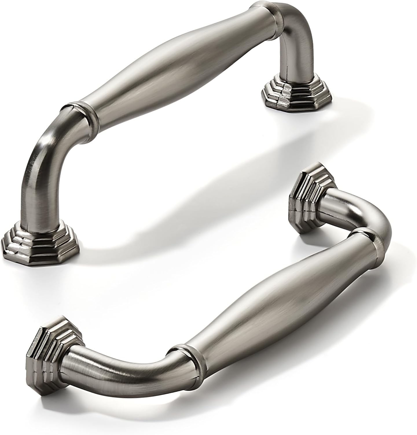 Brushed Satin Nickel Cabinet Pulls - 10 Pack Heavy Duty Handles
