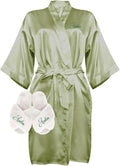 Custom Women Satin Robes with Slippers Gift Set (Style ZS9J)