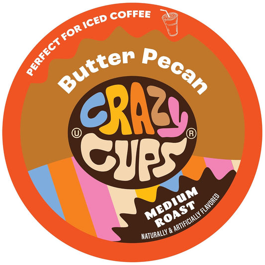Crazy Cups Butter Pecan Swirl Coffee Pods - 22 Recyclable K-Cups