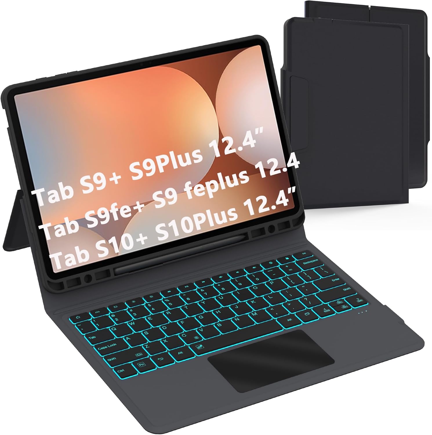 Keyboard Case for Samsung Galaxy Tab S10+/S9 Plus with Trackpad