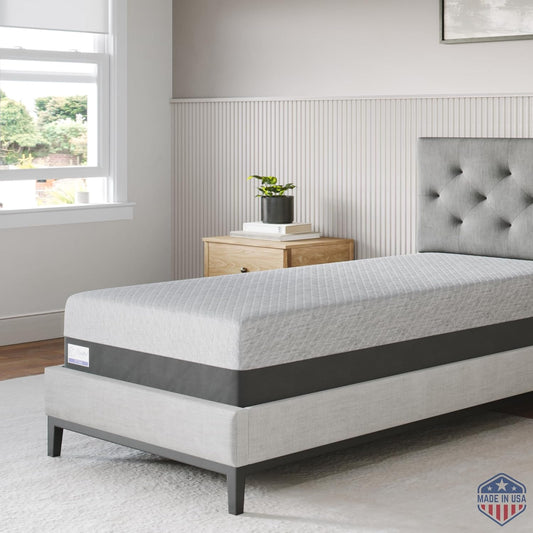 Gel Memory Foam Mattress in a Box - 12 inch Soft Twin Size