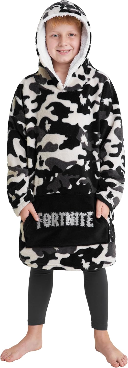FORTNITE Blanket Hoodie for Boys Teens - Extra Long Fleece Wearable