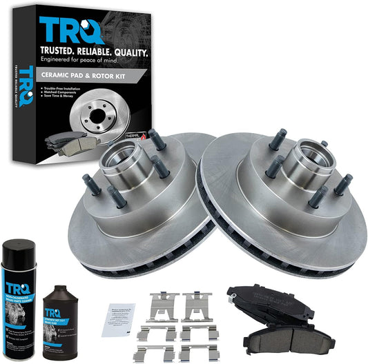 TRQ Front Brake Pad & Rotor Kit for 1995-1997 Ford Ranger