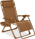 Adjustable Zero Gravity Chair Folding Patio Recliner - Desert
