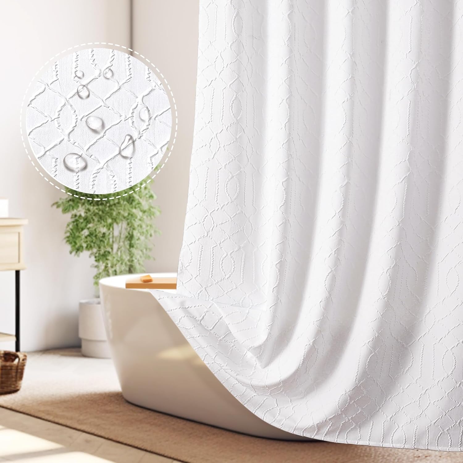 Luxury 3D Geometric Shower Curtain by OWENIE