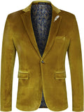 WEEN CHARM Velvet Blazer Slim Fit One Button Tuxedo Jacket - Elegant
