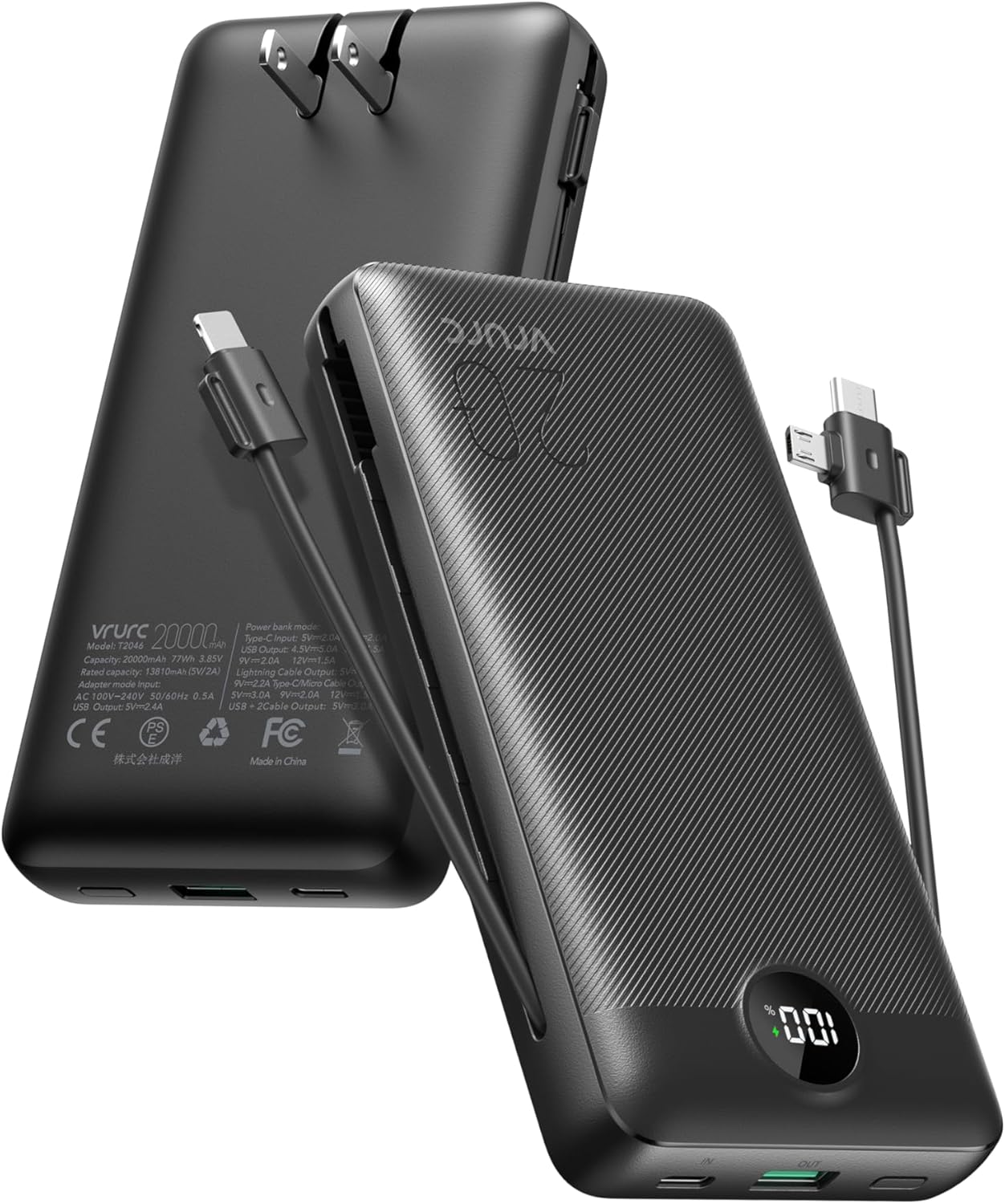 20000mAh Fast Charging Portable Power Bank by VRURC