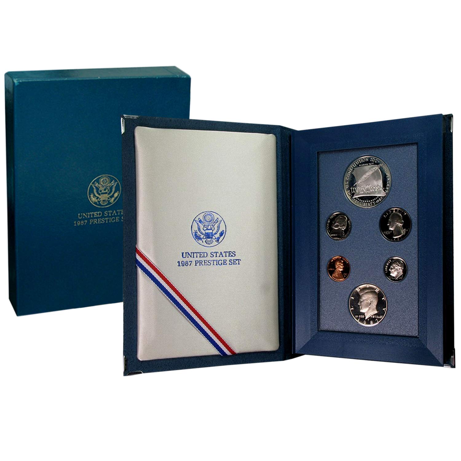 USA 1987 Mint Prestige Proof Set with 6 Coins in Case