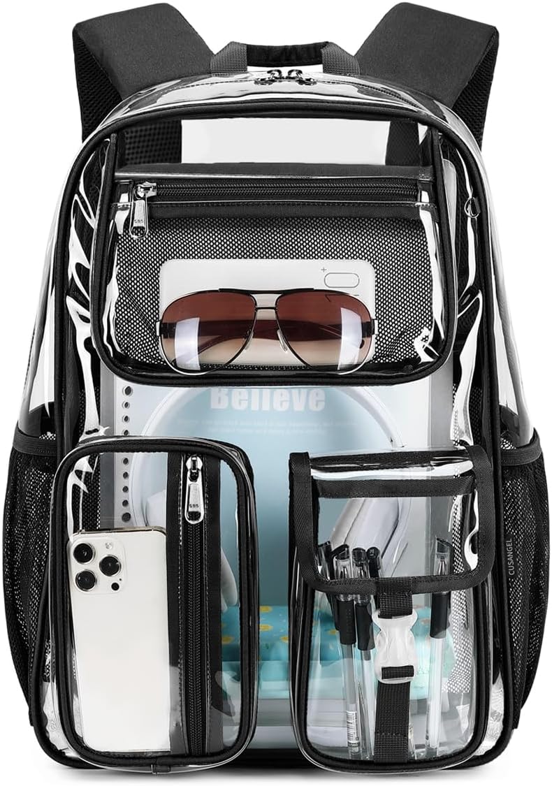Cusangel Clear X-Large Backpack for Sports and Travel Events