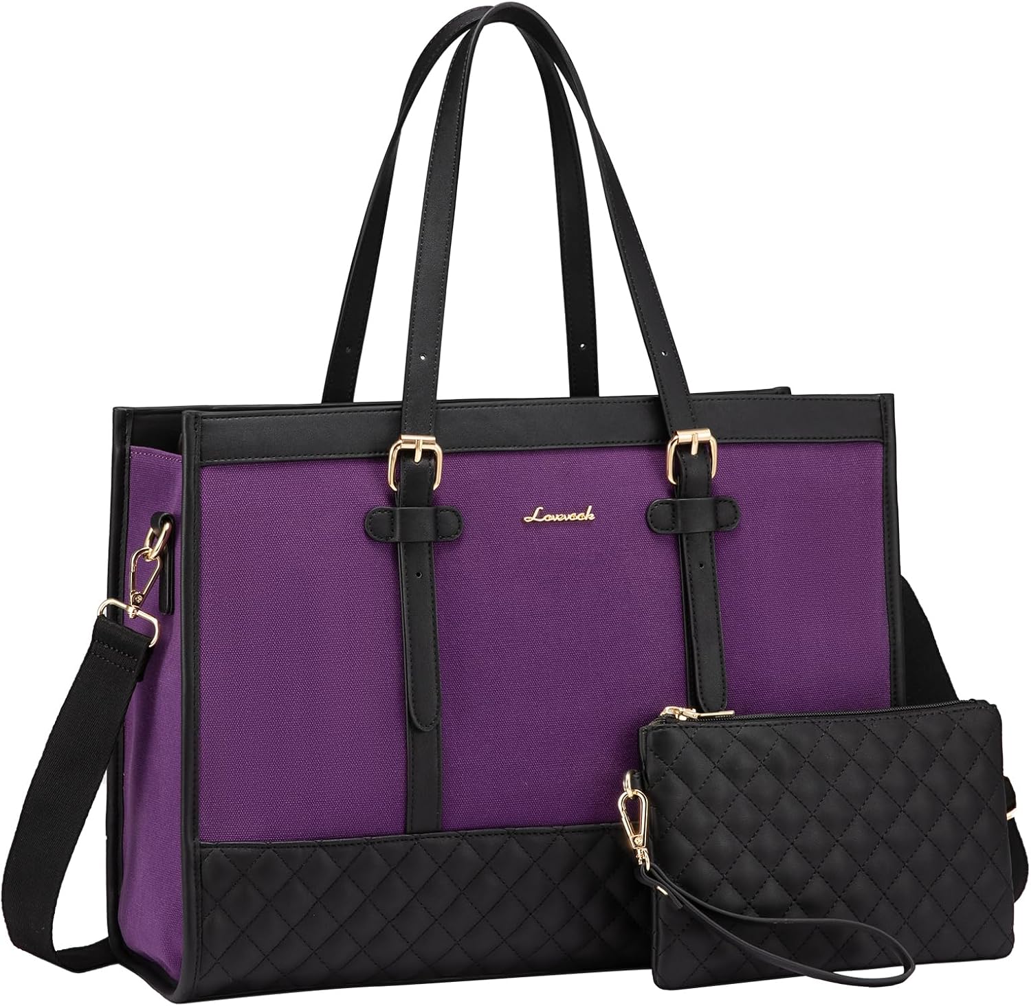 LOVEVOOK Laptop Bag for Women - Stylish 15.6 inch Tote