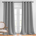 NICETOWN Blackout Curtain Panels Silver Grey 52in x 120in - Energy