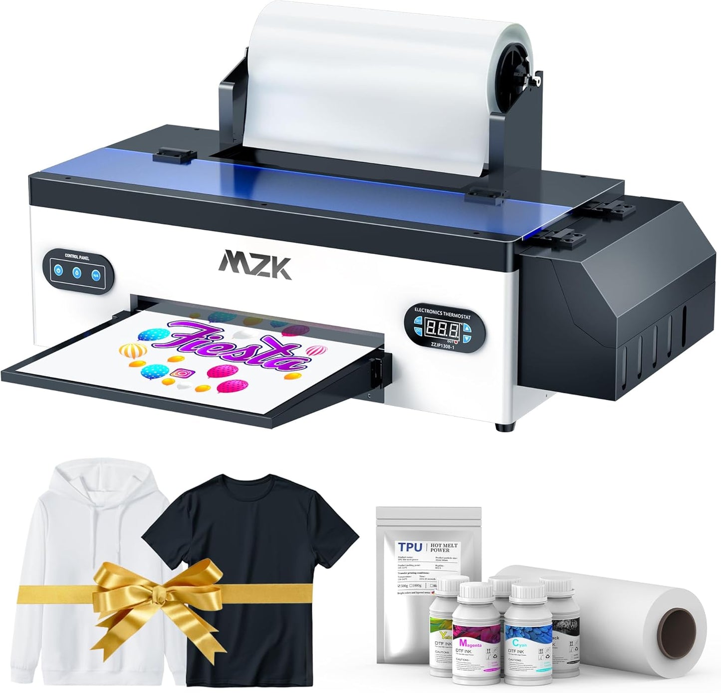 High-Speed A3 DTF Printer for Fabrics, 13 Width, Built-in White Circulation