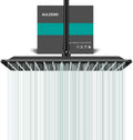 Square Rain Shower Head High Flow Stainless Steel - Matte Black 16