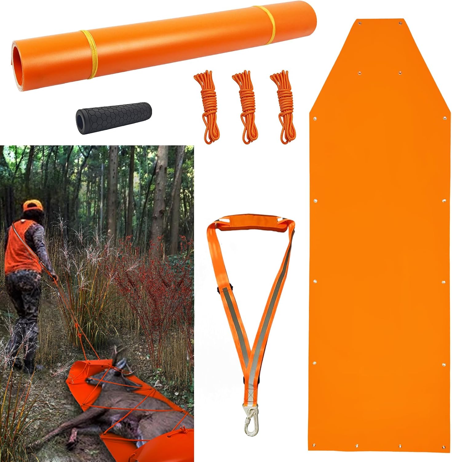 1.2MM Thickened Deer Drag Sled for Effortless Hunting Transport